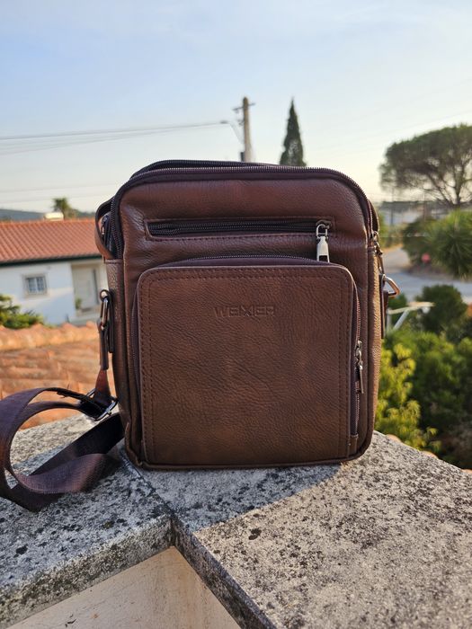 Bolsa Tiracolo Masculina Weixier Castanha