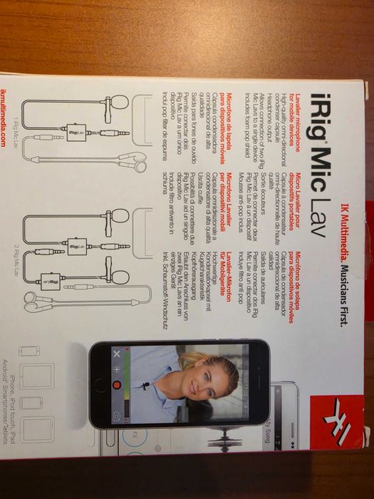 IK Multimedia Irig Mic Lav como novos