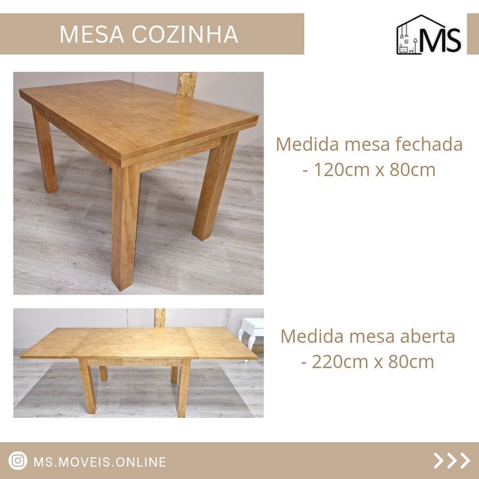 Mesa Cozinha Extensível - NOVA Várias medidas
