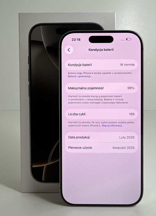  iPhone 16 Pro 128GB - 99% kondycji, PRAWIE NOWY NA GWARANCJI!!