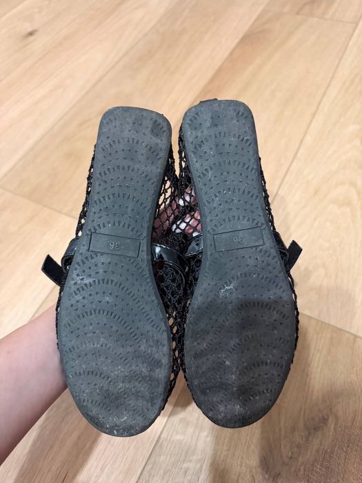 Балетки сітка чорні в стилі alaïa