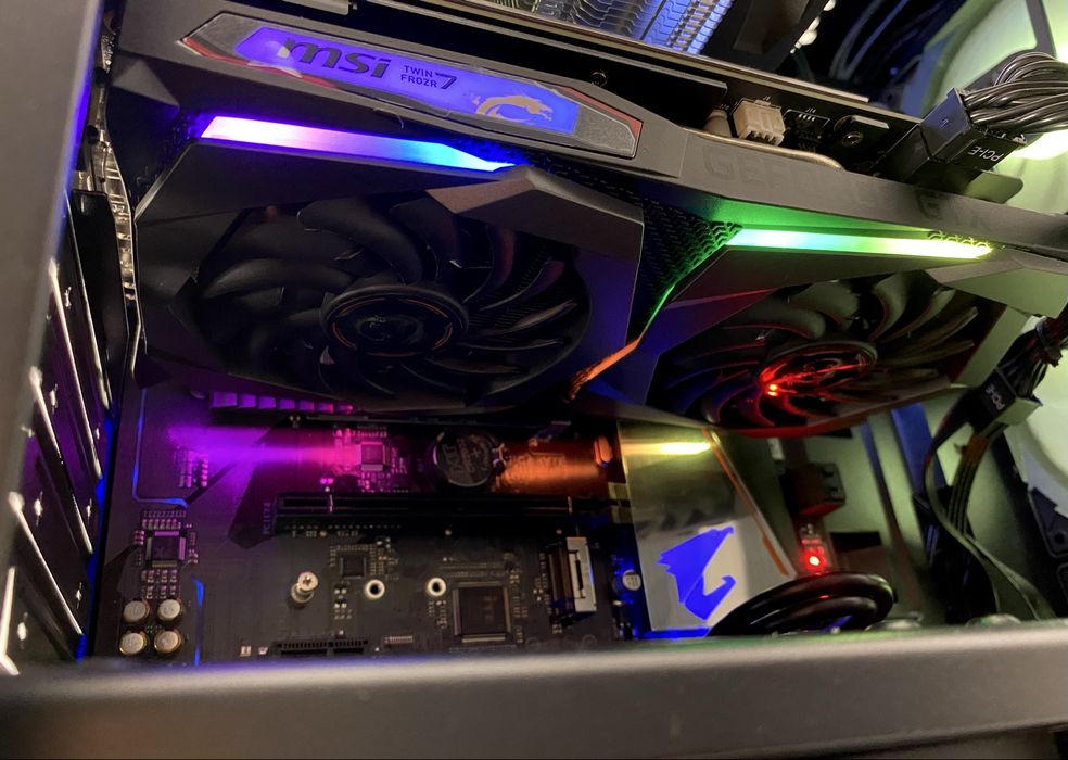 KOMPUTER GAMINGOWY RYZEN 5 2600X GTX 1660SUPER 16GB ram SSD NVMe argb wysyłka!