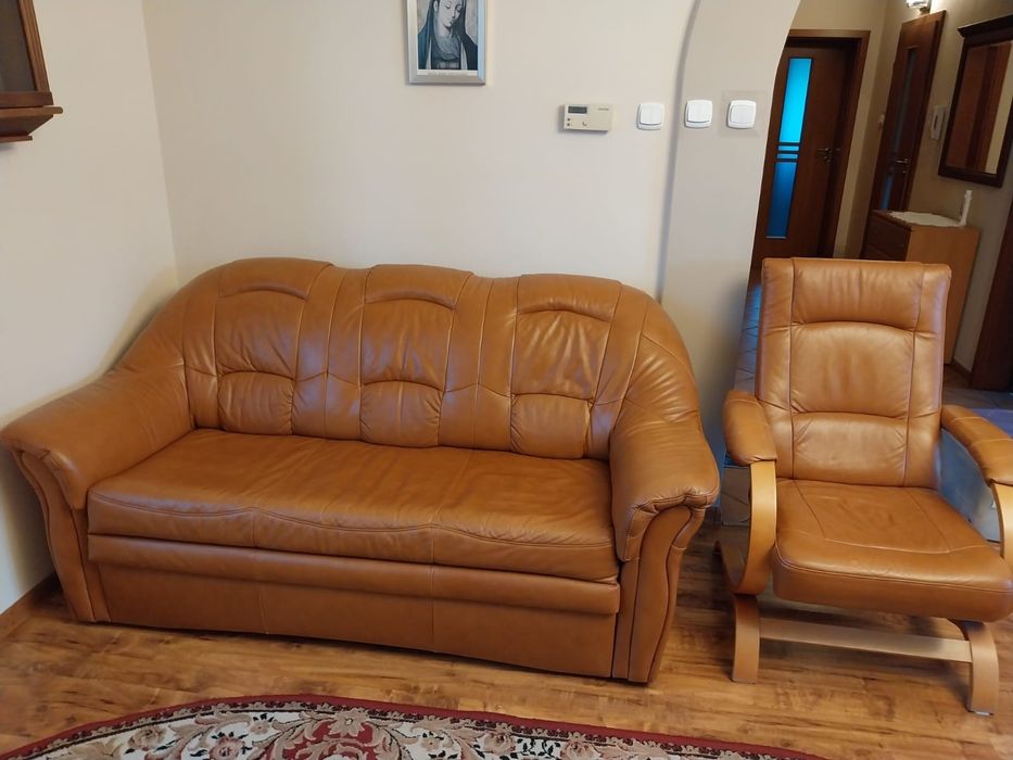 Sofa + 2 fotele skóra