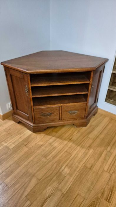 Meble dębowe, komoda, stolik, szafka rtv narożna