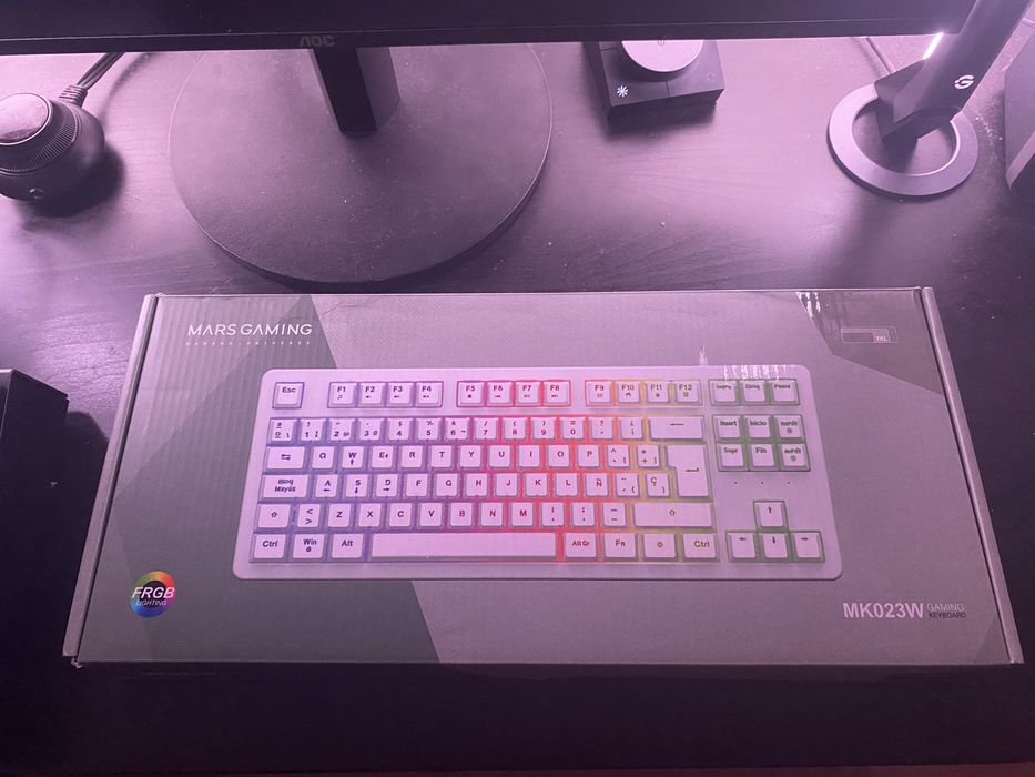 Teclado gaming MARS GAMING MK023W white RGB