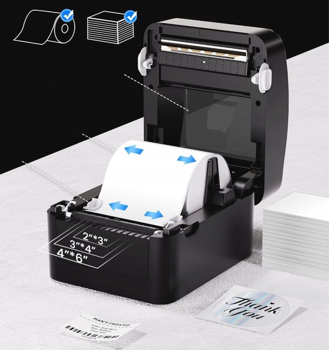 Vretti Drukarka do etykiet termicznych USB