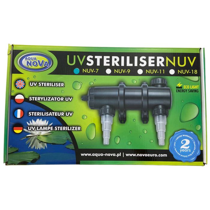GB Lampa UV - sterylizator UV - Aqua Nova NUV-7W Przeciw glonom