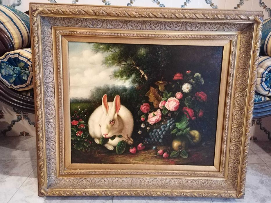 Quadro em óleo sobre tela - Origem USA