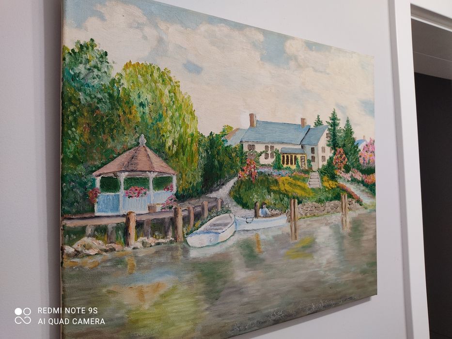 "Sielanka"-przepiękny obraz olejny na płótnie!