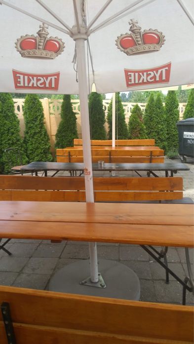 Komplet barowy stół + dwie ławki