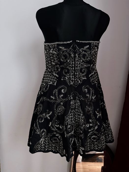Asos luxe cekinowa sukienka mini L 40 zdobiona