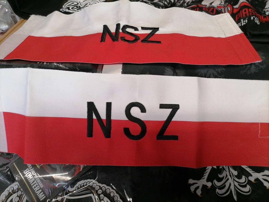 Opaska na ramię NSZ / 10cm / haft komputerowy na rzep/ różne długości