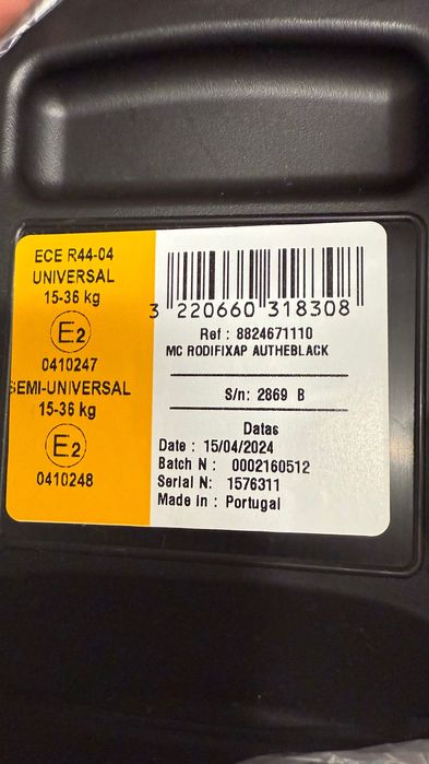 Cadeira Maxi Cosi RodiFIx Air 3 aos 12 anos