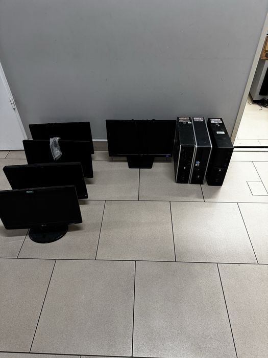 Сборка 1500 Системник Монитор Мышка Клавиатура Кабеля