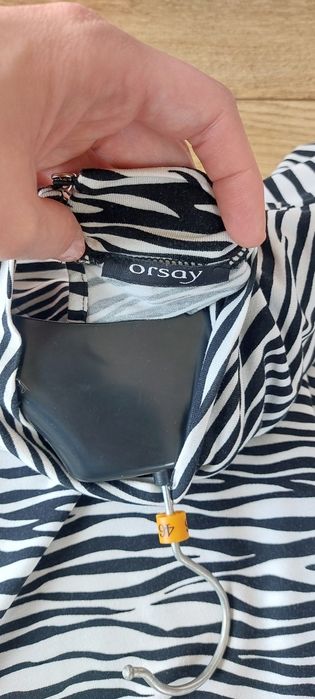 Bluzka zebra biało czarna Orsay r. S, 36