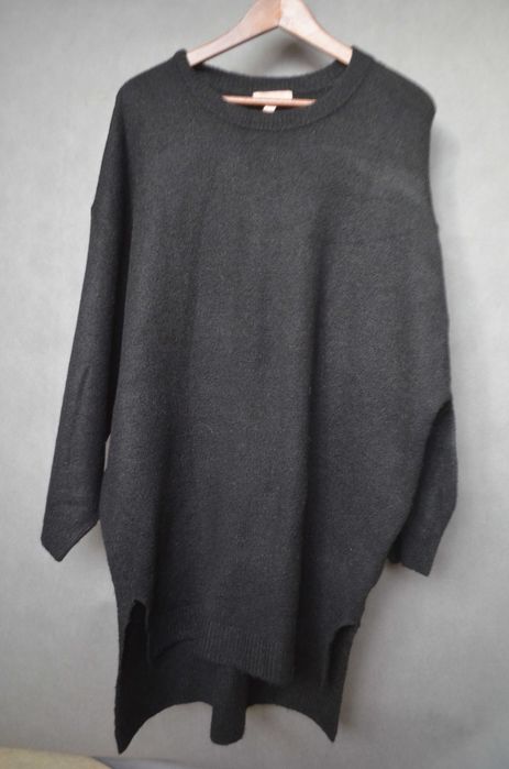 sweter długi czarny L/XL H&M