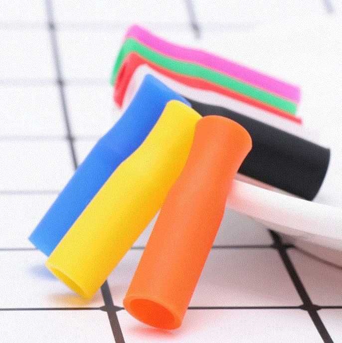 Pontas de silicone para palhas metálicas