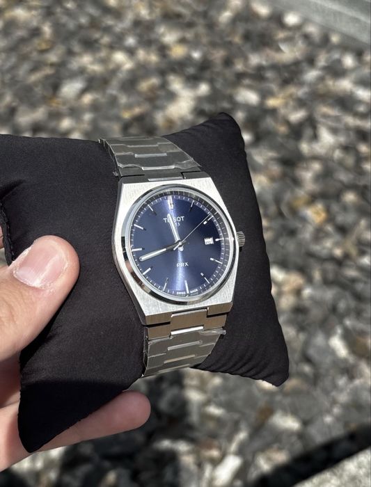Синій годинник Tissot prx Powermatic 80Blue prx 80