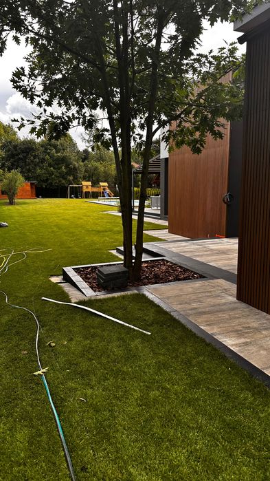 Brukarstwo tarasy ogrodzenia