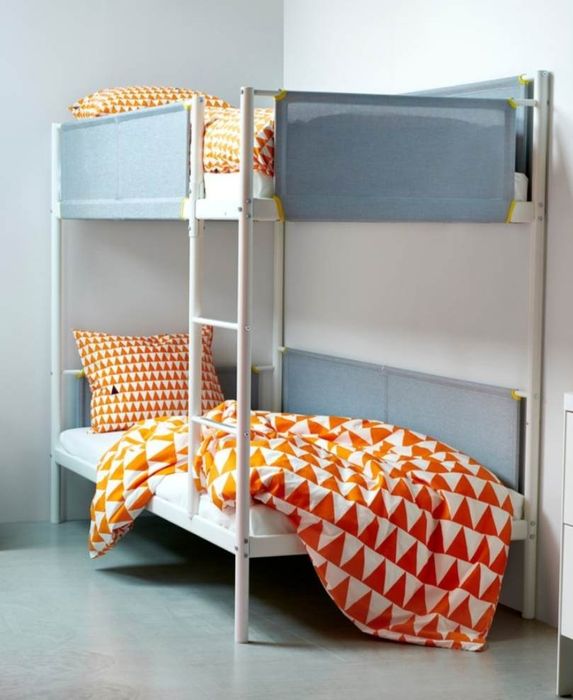 Beliche Vitval Estrutura Branco/Cinza 90*200Cm