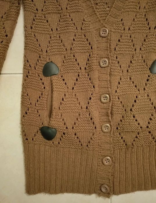 Casaco de malha comprido da Bershka