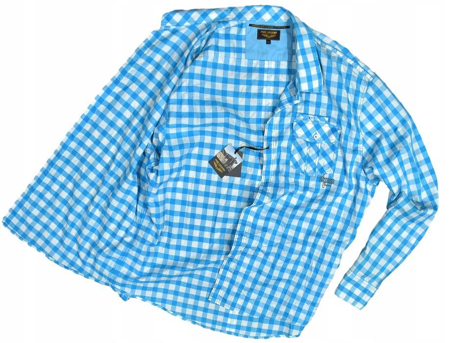 Pme Legend Męska Koszula W Niebieska Kratkę 3Xl