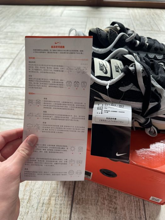 Кросівки Nike Sacai Vaporwaffle Black/White сакаи Оригинал