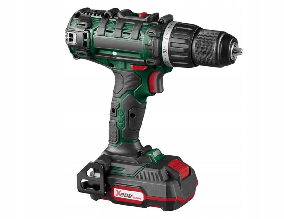 PARKSIDE Wiertarko Wkrętarka Akumulator Ładowarka Walizka Bity Zestaw