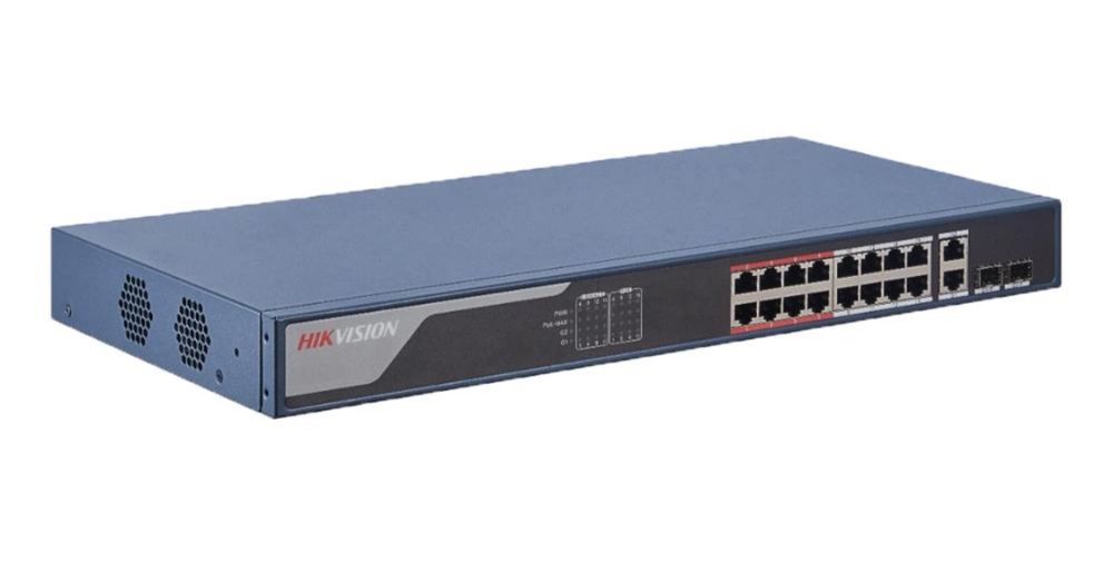 Коммутатор Hikvision 16-портовый управляемый PoE (DS-3E1318P-EI)