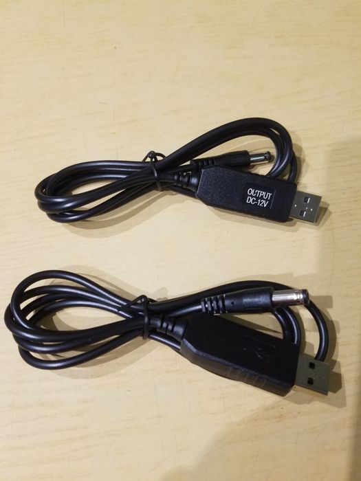 Повышающий кабель USB  5 вольт в 12 вольт