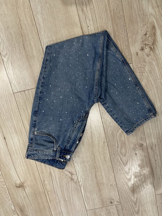 Джинси мом H&M 36 з камінцями