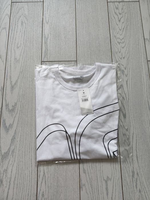 Koszulka męska 4F biała M z mega logo oversize 192