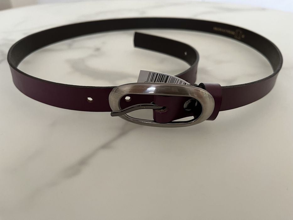 Skórzany pasek ze srebrna sprzączka