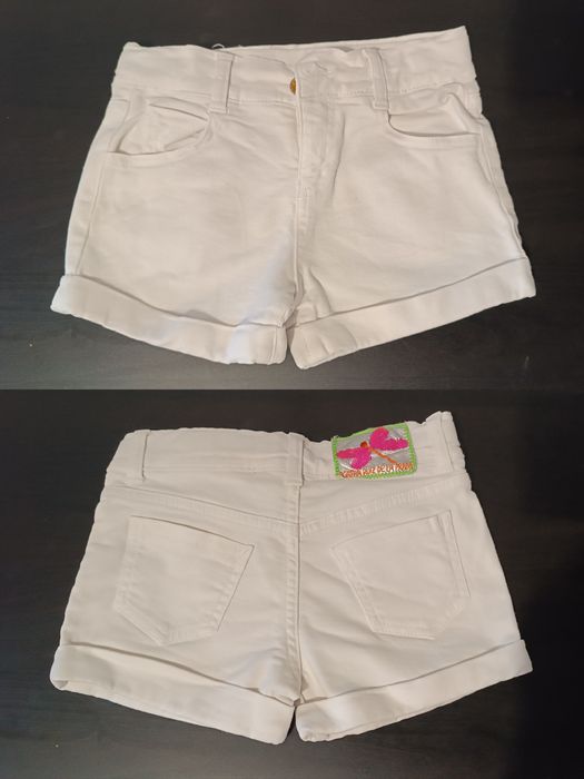 Calção Branco. Agatha Ruiz de lá Prada. 5 Anos