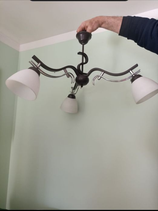 Lampa Brązowa potrójna
