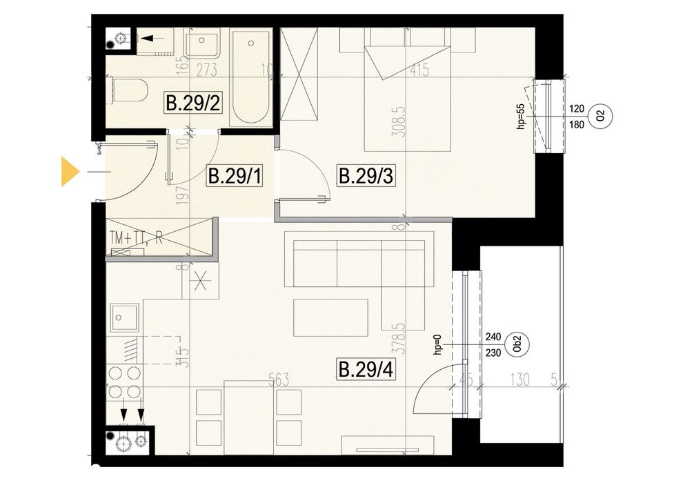 Mieszkanie B29, 41,35 m2, komfort blisko Rzeszowa!