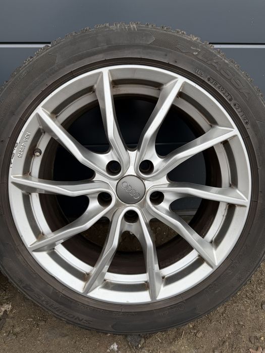 Alu Felgi 17” 5x112 8j AUDI czujniki cisnienia, VW seat skoda zimówki