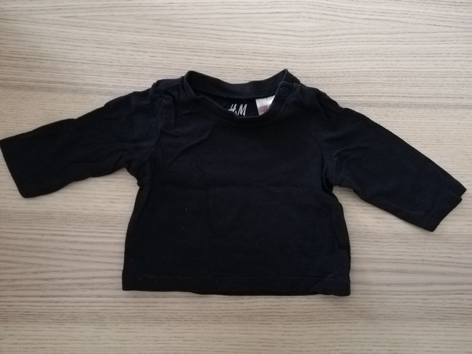 3 topy h&m 50 bluzeczki koszulka longsleeve basic granatowe szare biał