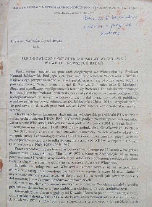 Archeologia - 10 nadbitek z  autografami autorów. Od lat 60.