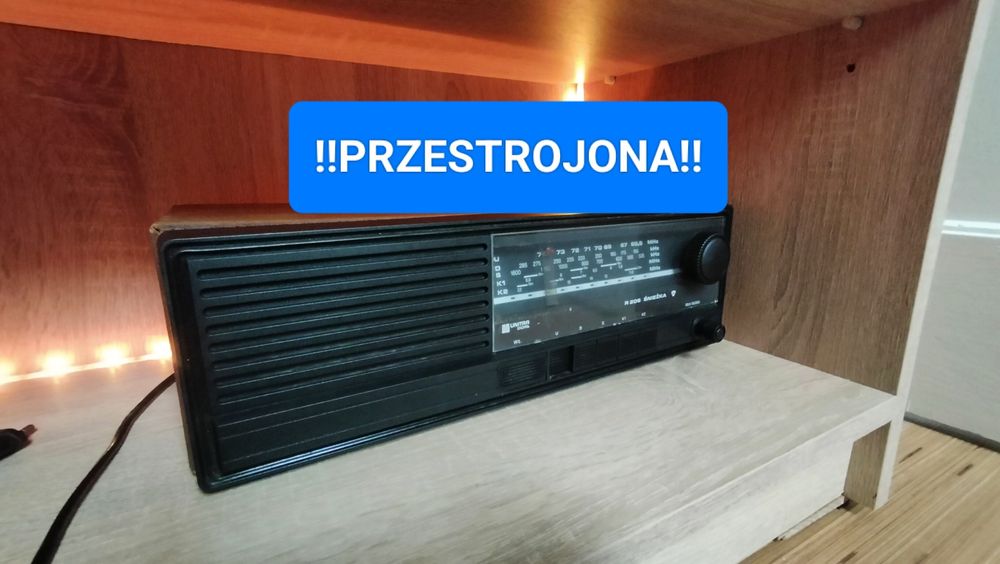 Radio Unitra śnieżka r 206 przestrojona na nowy UKF