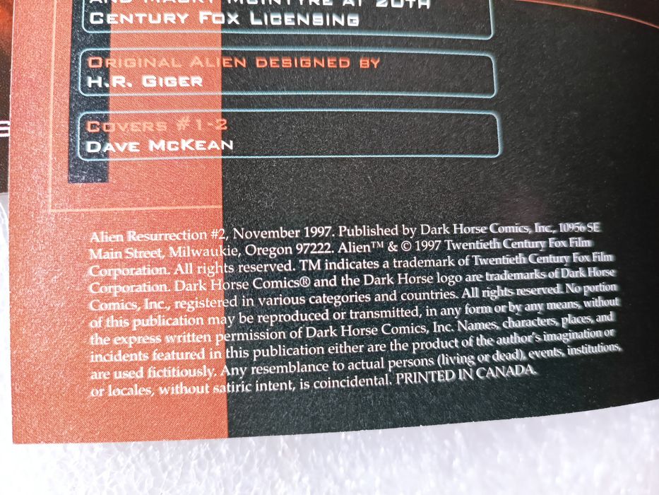 2 antigas revistas Alien Resurrection Comic Dark Horse Comics edição c