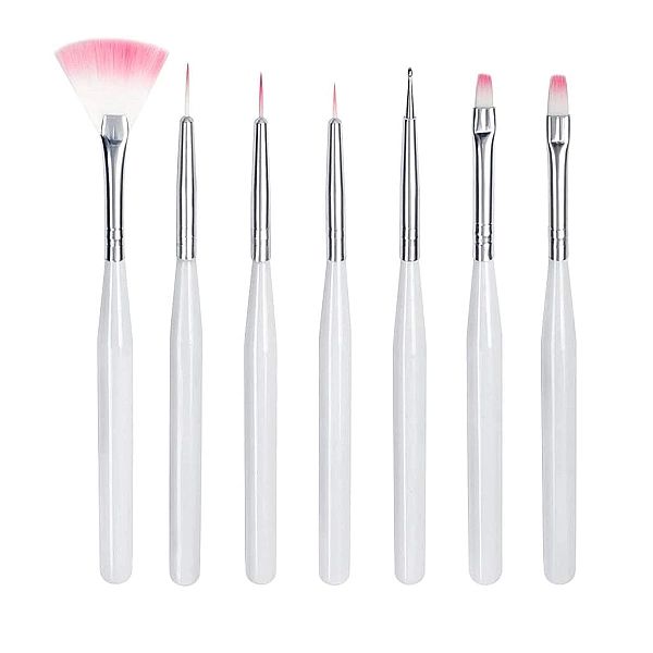 Pędzel biały T - szeroki do zdobień / Bass Cosmetics