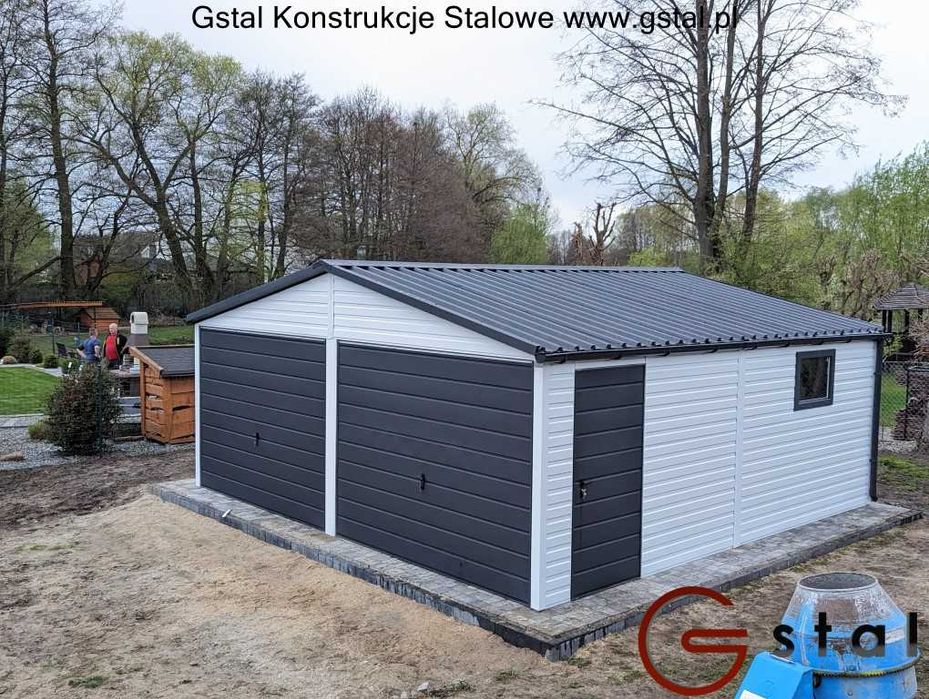 garaż blaszany 6x6 profile zamknięte ocynk blaszak gstal.pl