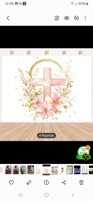 Ścianka, baner, tło, komunia, chrzest, duży 180x235