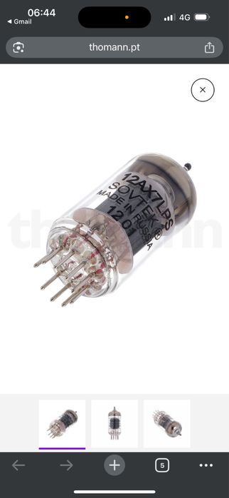 Valvulas Sovtek 12AX7LPS, novas,  comprei por engano.