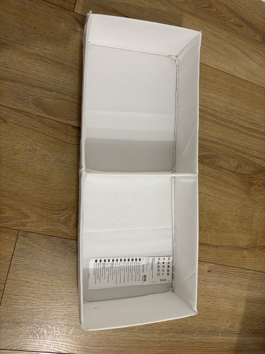 STUK Pudełko z przegródkami, biały, 20x51x10 cm