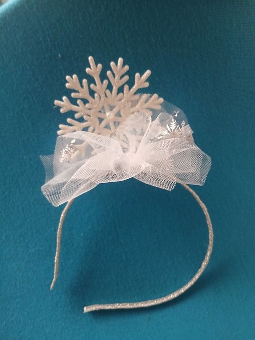 Обруч , ободок на новый год хлопушка , игрушка , жемчужинка , бусинка