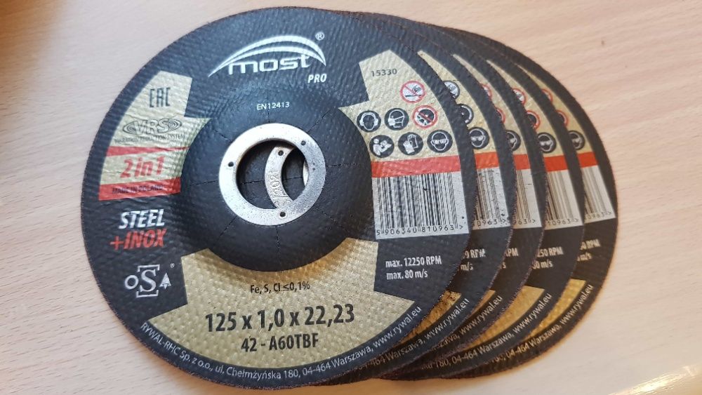 Tarcze do cięcia stali Most Pro 125x1,0x22,23