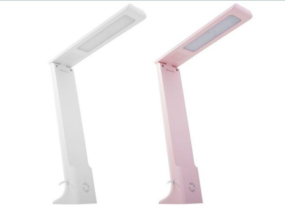 Lampa biurkowa szkolna na biurko 25 LED nocna różowa