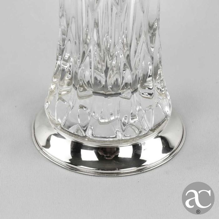 Jarra em cristal de chumbo Katharinen-Hütte com base em prata de lei 925
